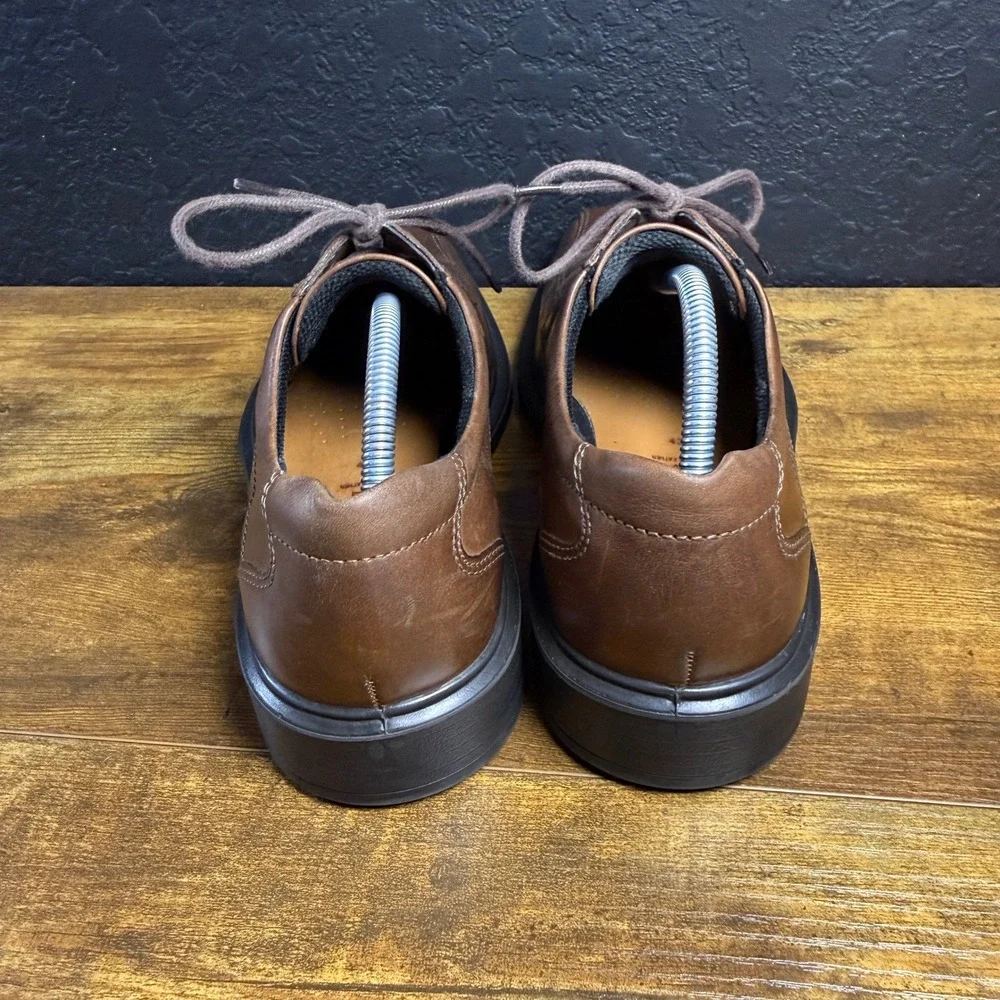 ECCO Helsinki Brown Leather Bike Toe‎ Oxford Mens EU 43 US 9-9.5